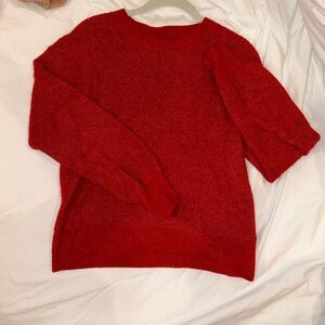GAP Red Waffle Knit Sweater Size 4